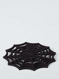 John Lewis Halloween Spiderweb Felt Placemat, Set of 2, Black