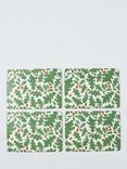 John Lewis Acorn Print Cork-Backed Placemats, Set of 4, Green