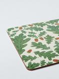 John Lewis Acorn Print Cork-Backed Placemats, Set of 4, Green