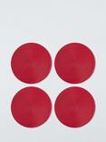 John Lewis Round Braided Placemats, Set of 4, Red