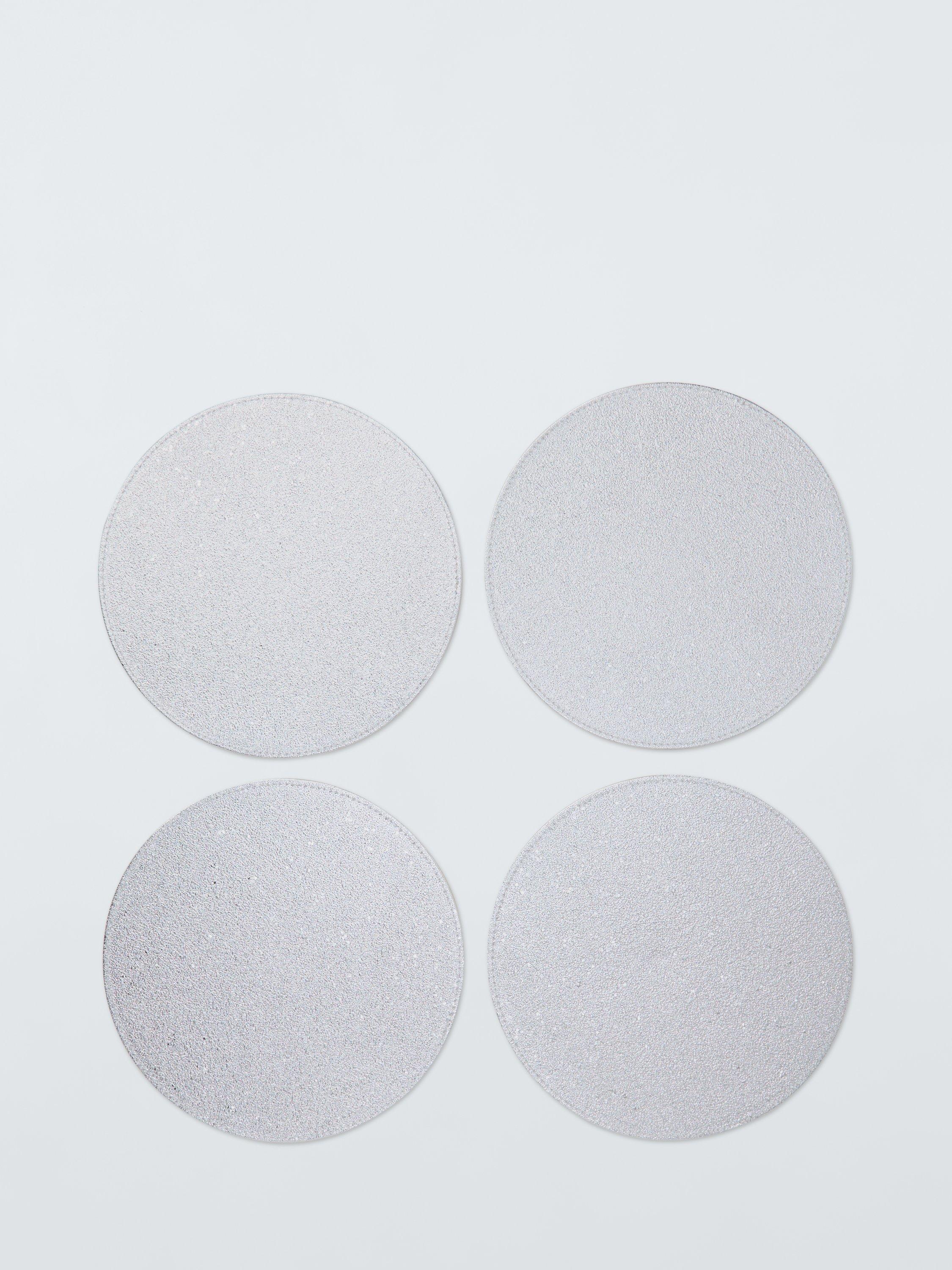 John Lewis Faux Leather Reversible Placemats, Set of 4, Silver/Gold