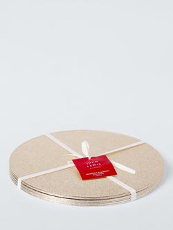 John Lewis Faux Leather Reversible Coasters, Set of 4, Gold/Silver - view 2, 
