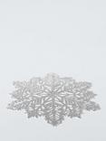 John Lewis Cut-Out Snowflake PVC Placemats, Set of 2, Silver