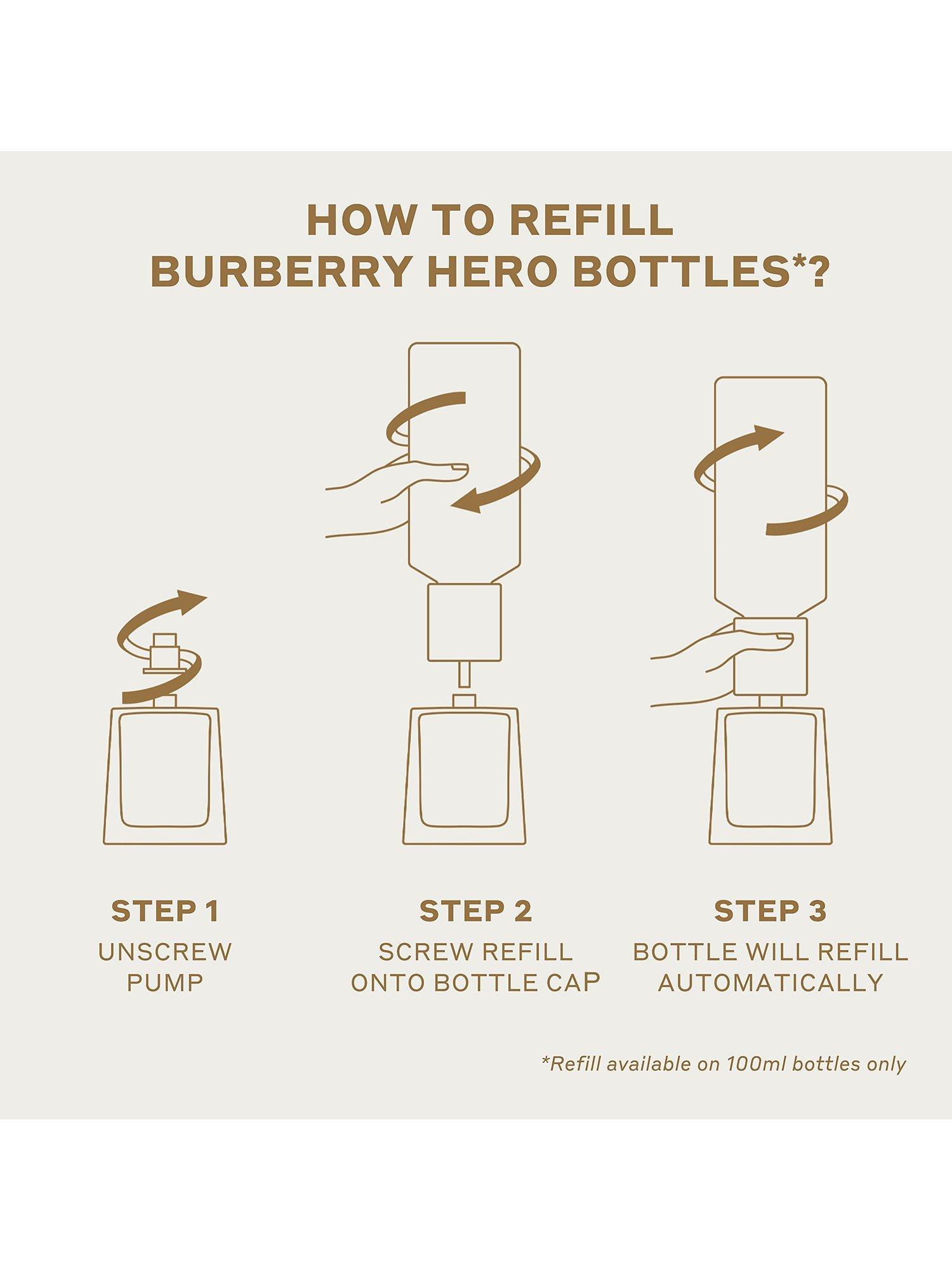 Product image 6 of 8, which shows Burberry Hero Eau de Toilette for Men Refill, 200ml