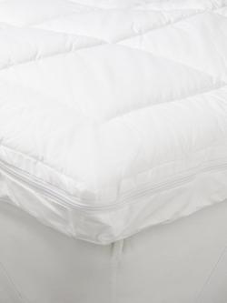 John Lewis Specialist Synthetic Luxury Memory Foam Mattress Topper, White Ivory