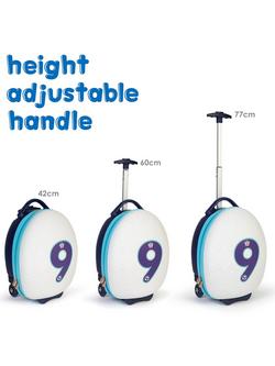 boppi Tiny Trekker England Football 2 Wheel Cabin Suitcase, 17L, White/Blue - view 2, White/Blue