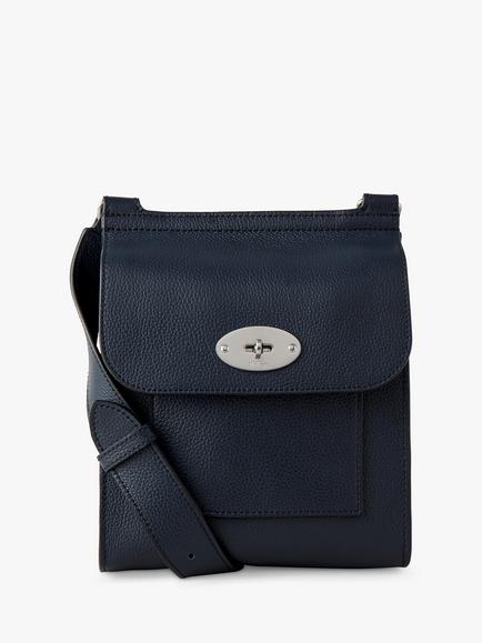 Mulberry Small Antony Classic Grain Leather Satchel, Night Sky