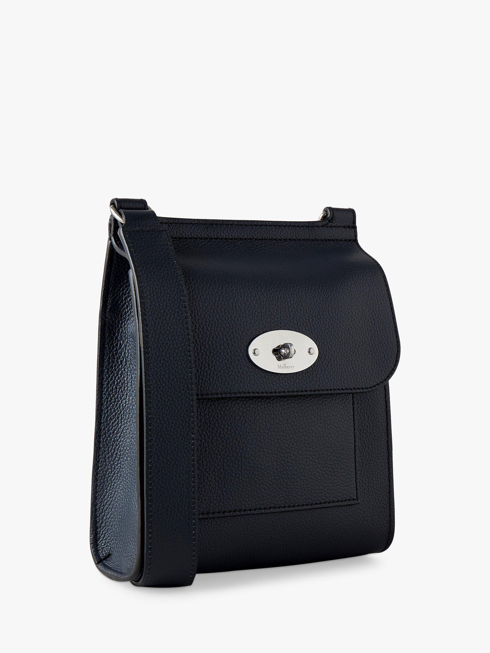Product image 3 of 6, which shows Mulberry Small Antony Classic Grain Leather Satchel, Night Sky