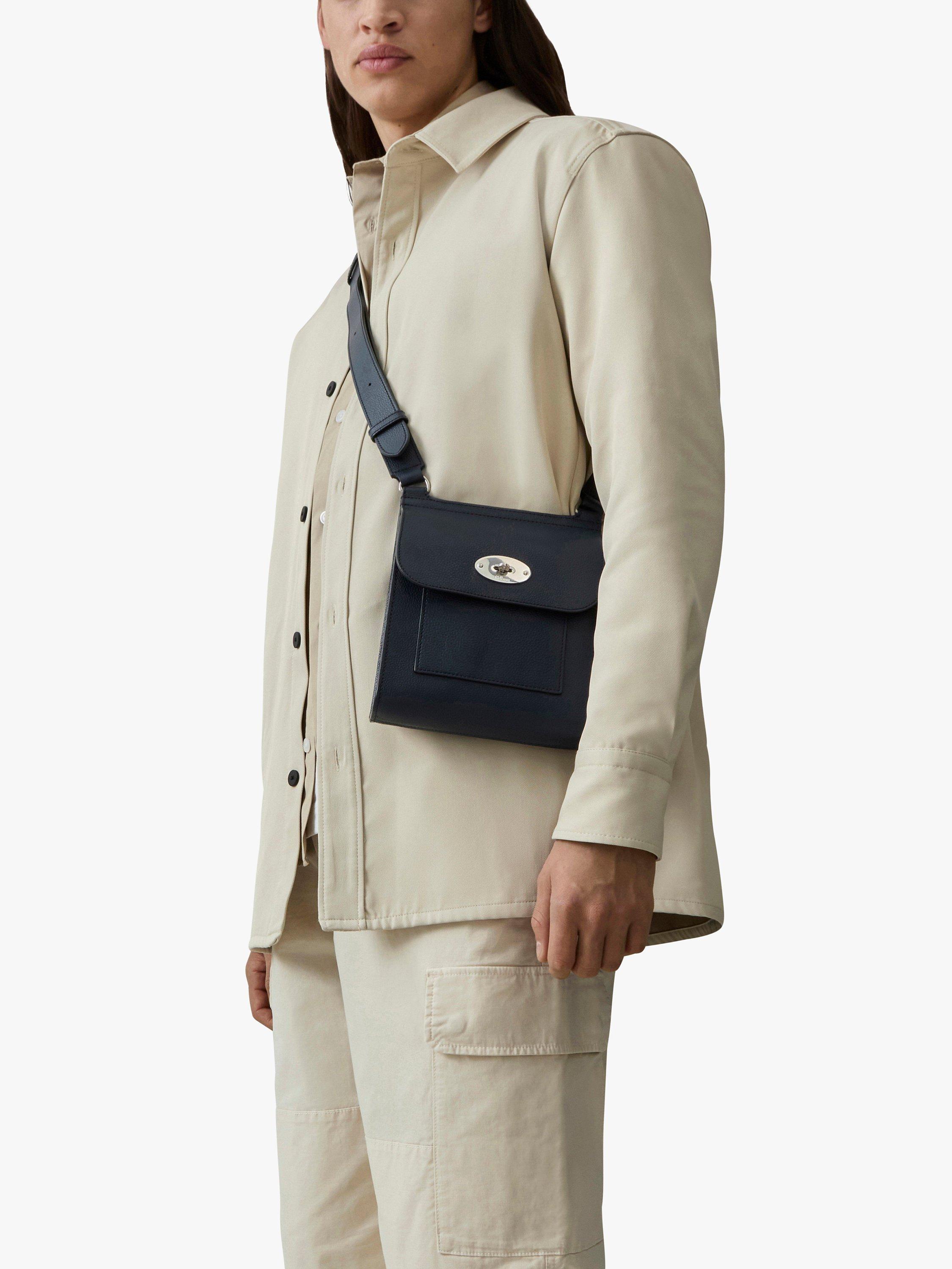 Product image 6 of 6, which shows Mulberry Small Antony Classic Grain Leather Satchel, Night Sky