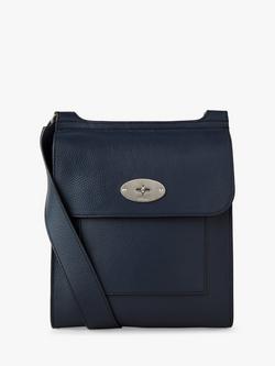 Mulberry Antony Small Classic Grain Leather Satchel, Night Sky