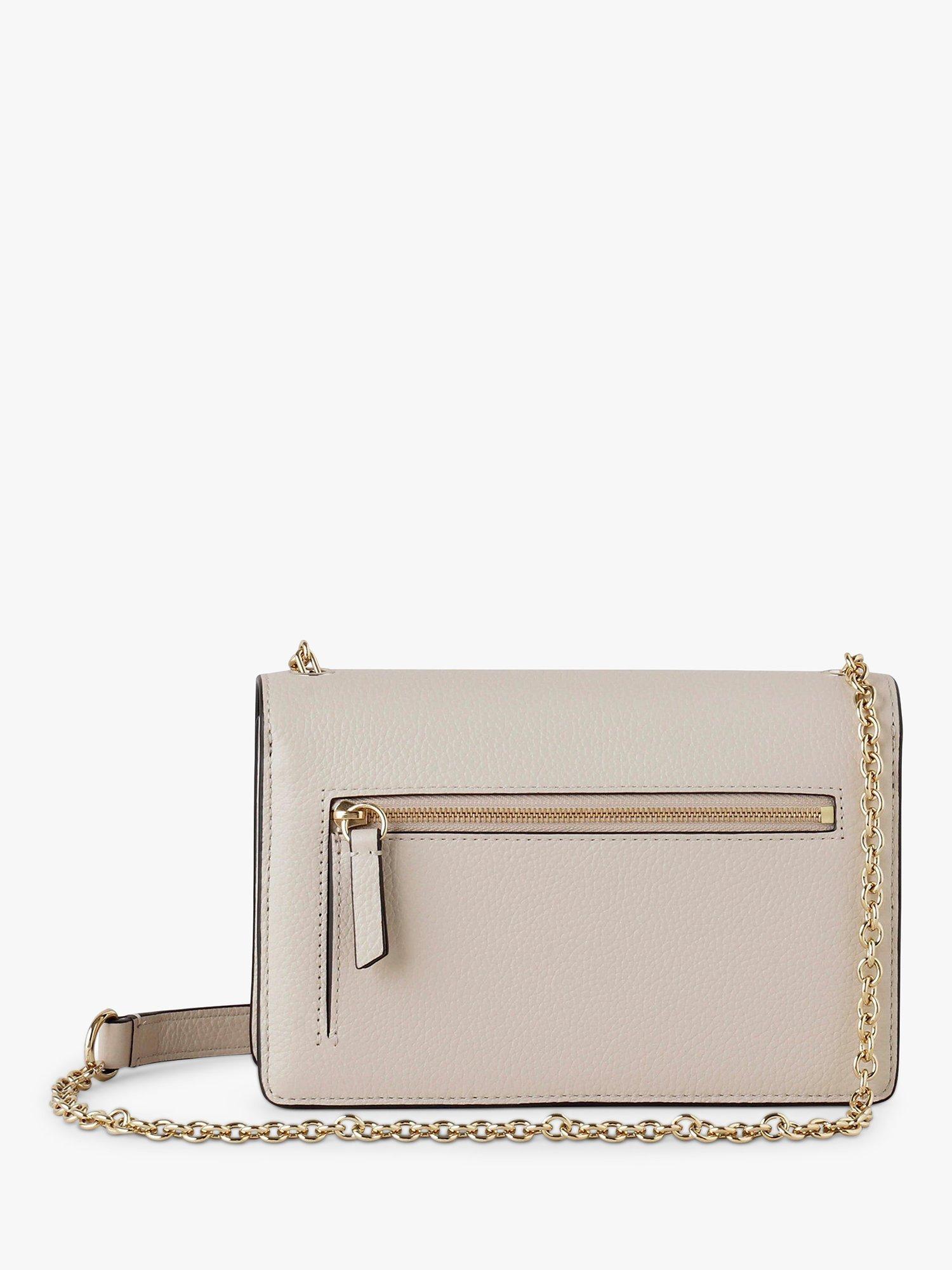 Product image 2 of 7, which shows Mulberry Small Darley Small Classic Grain Leather Clutch Bag, Chalk
