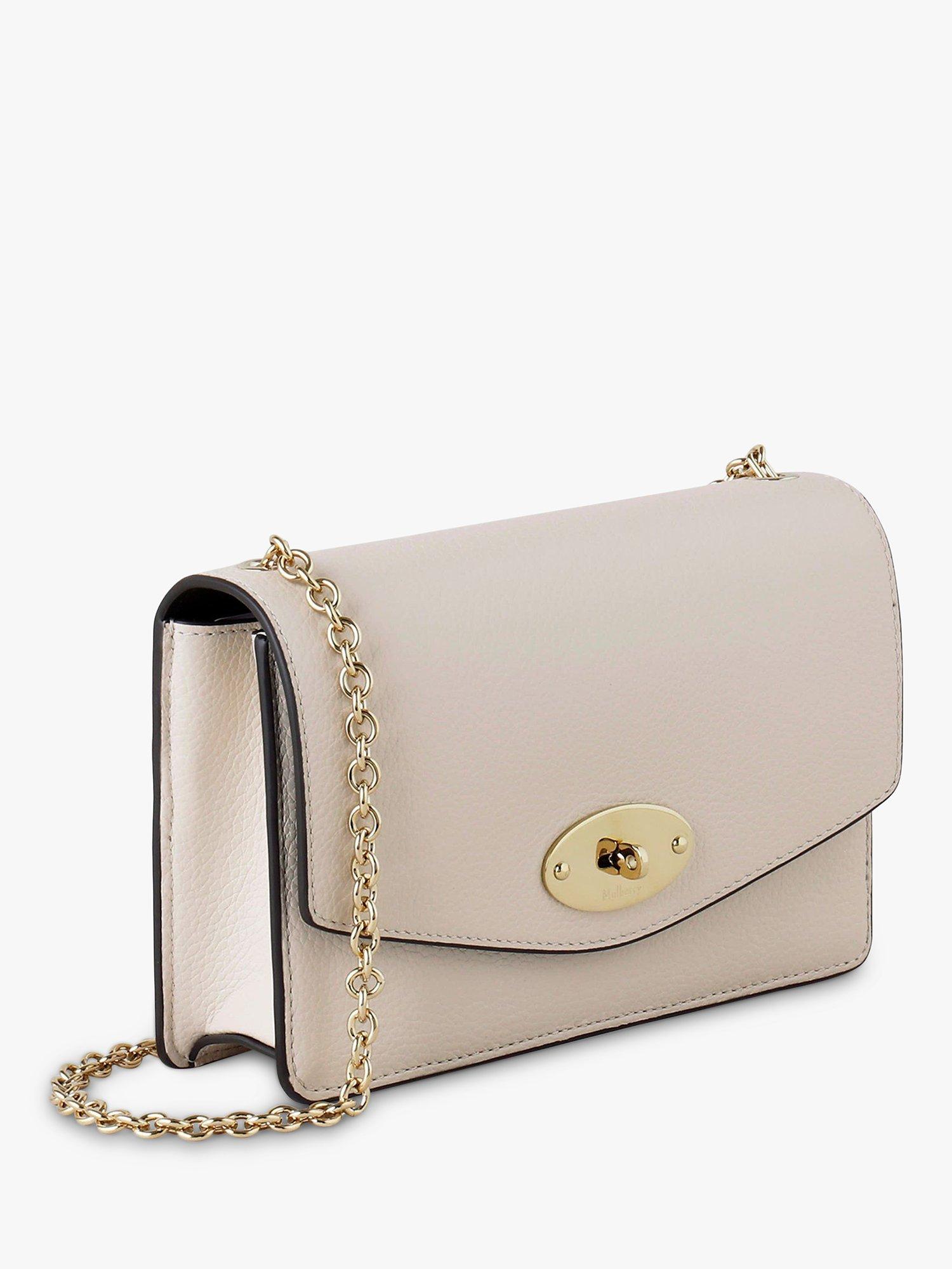 Product image 3 of 7, which shows Mulberry Small Darley Small Classic Grain Leather Clutch Bag, Chalk