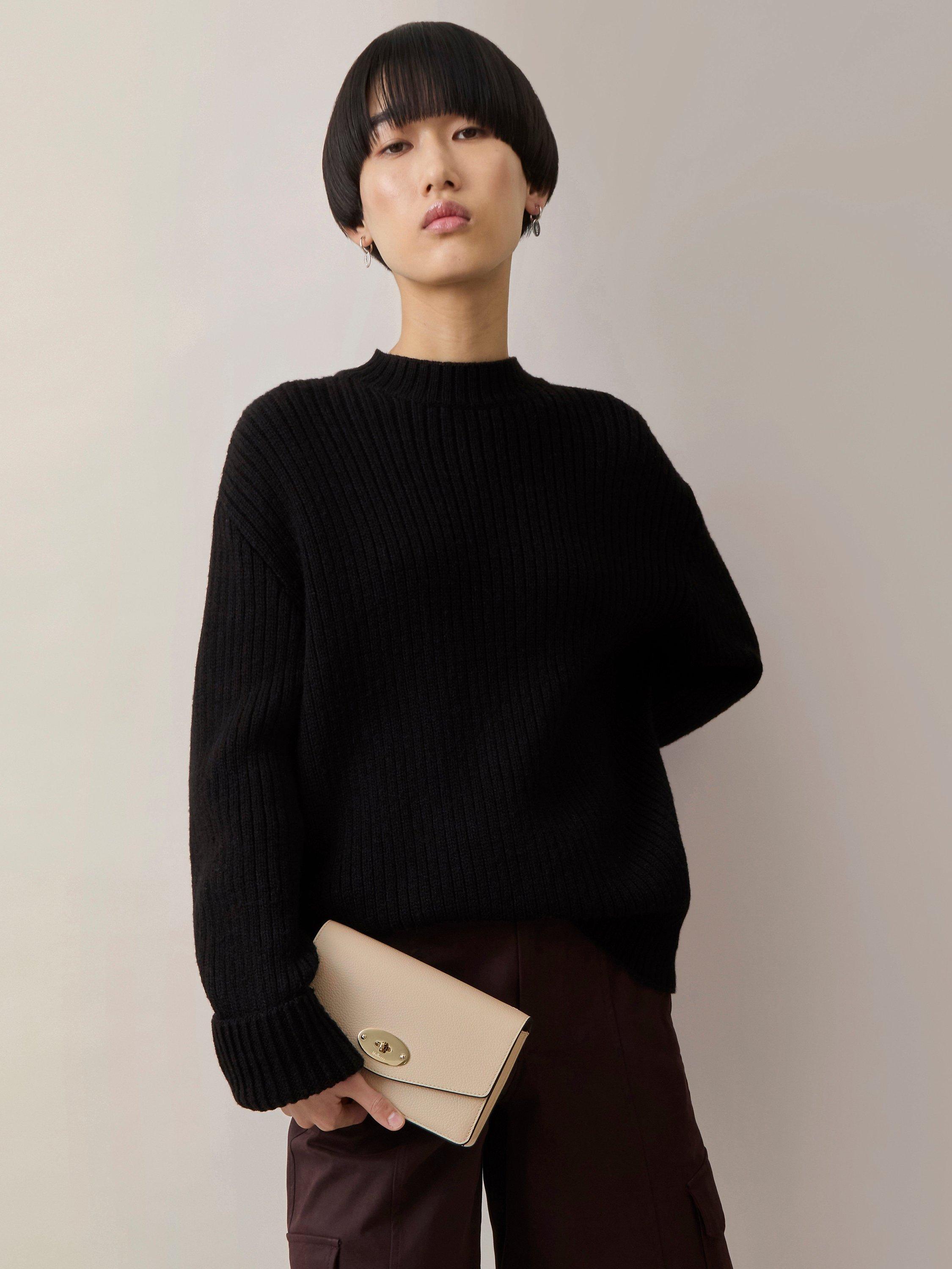 Product image 7 of 7, which shows Mulberry Small Darley Small Classic Grain Leather Clutch Bag, Chalk