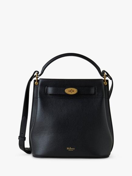 Mulberry Islington Small Classic Grain Leather Bucket Bag, Black