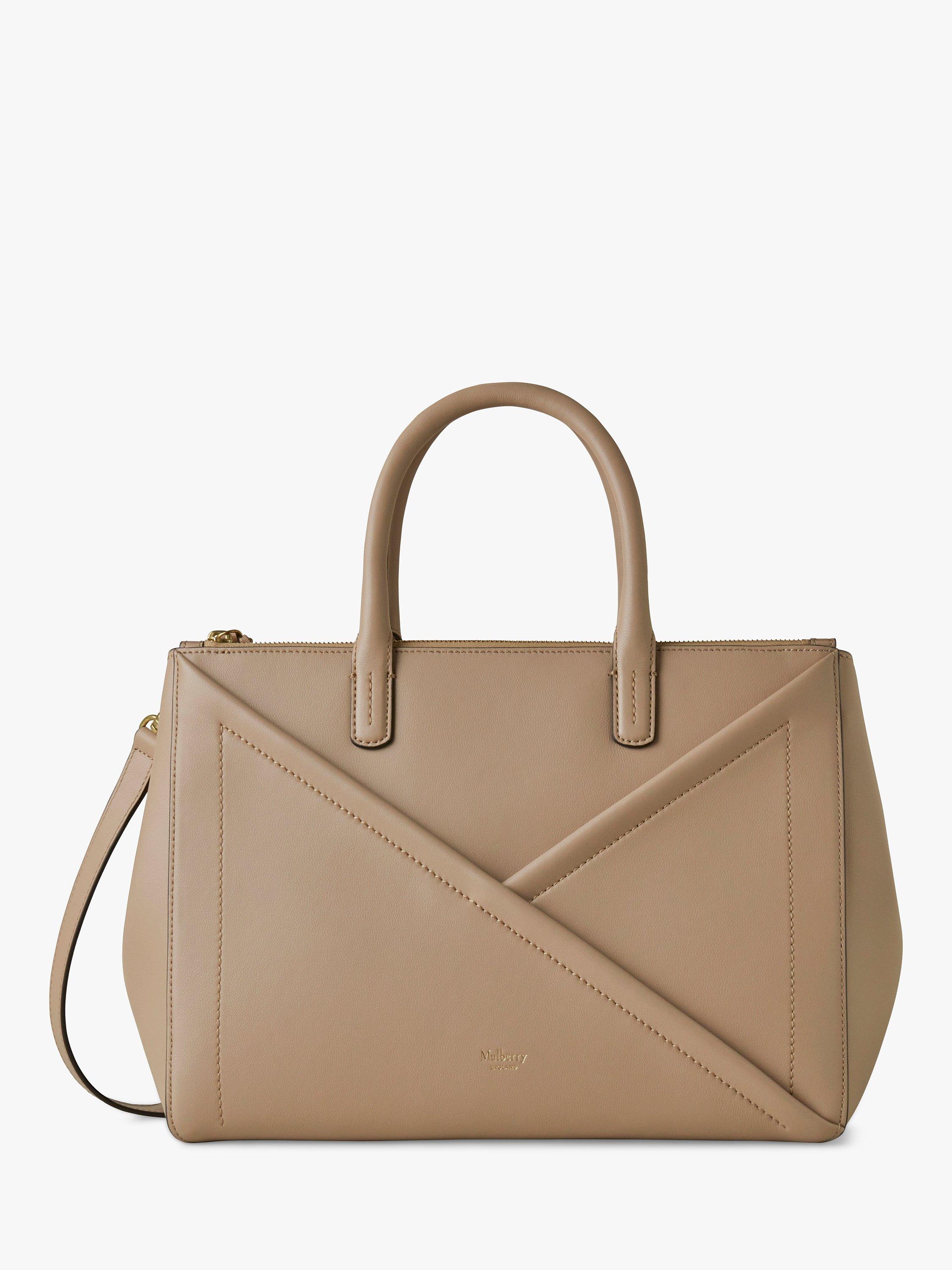 Mulberry M Zipped Micro Classic Grain Leather Top Handle Tote Bag Maple