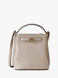 Mulberry Islington Small Classic Grain Leather Bucket Bag, Chalk