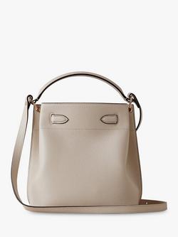Mulberry Islington Small Classic Grain Leather Bucket Bag - view 2, Chalk