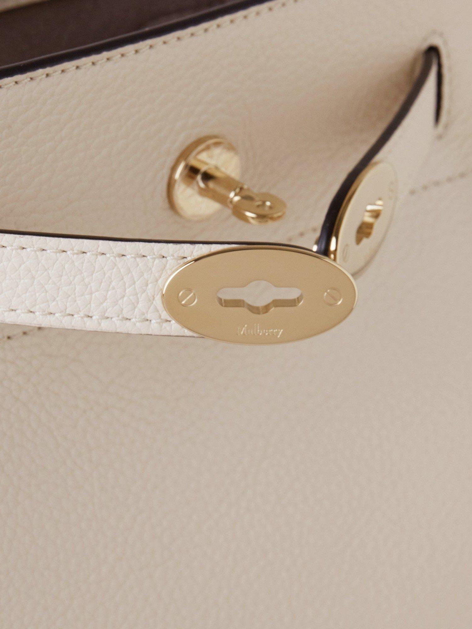 Product image 5 of 7, which shows Mulberry Islington Small Classic Grain Leather Bucket Bag, Chalk