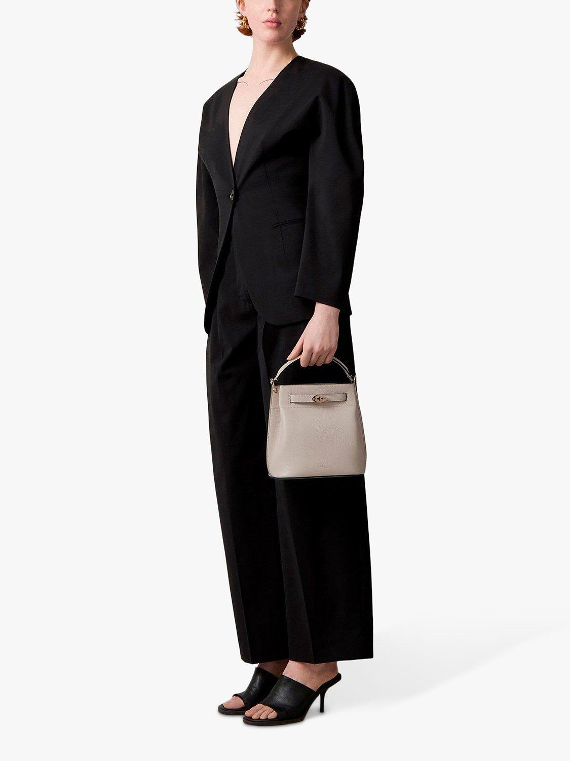 Product image 6 of 7, which shows Mulberry Islington Small Classic Grain Leather Bucket Bag, Chalk