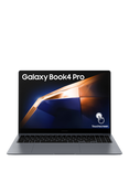 Samsung Galaxy Book4 Pro Laptop, Intel Core Ultra 7 Processor, 16GB RAM, 512GB SSD, 16" 3K Touch Screen, Moonstone Grey
