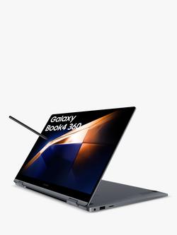 Samsung Galaxy Book4 360 Convertible Laptop, Intel Core 5 Processor, 8GB RAM, 256GB SSD, 15.6" Full HD Touch Screen, Grey, Grey