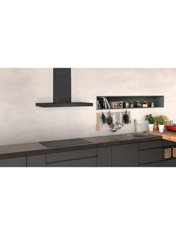 Neff N50 D94BHM1S5B Wall-Mounted Box Chimney Cooker Hood, 90cm, Black - view 2, Black