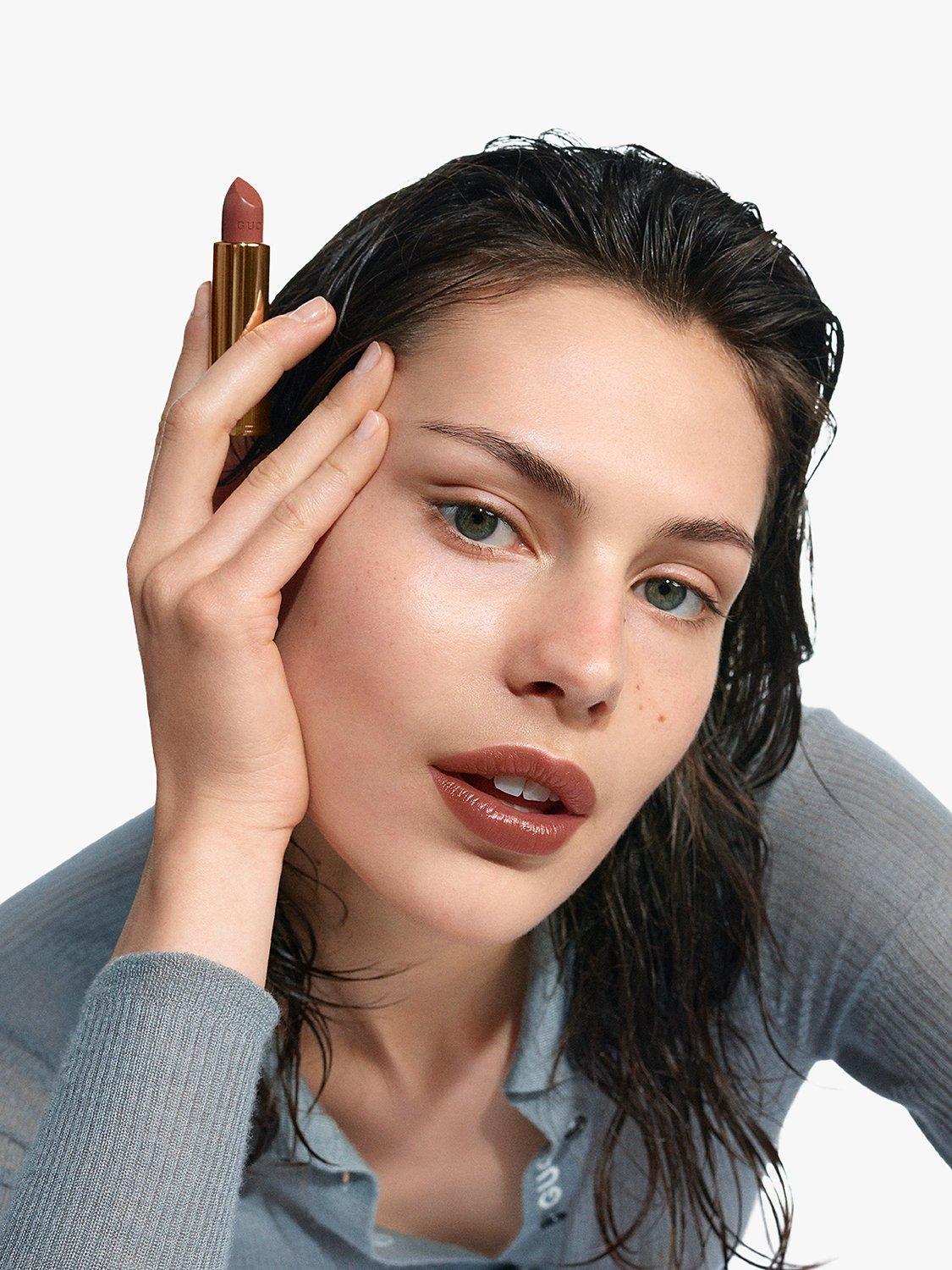Product image 7 of 9, which shows Gucci Rouge À Lèvres Satin Lipstick, 123 Auroral Amber
