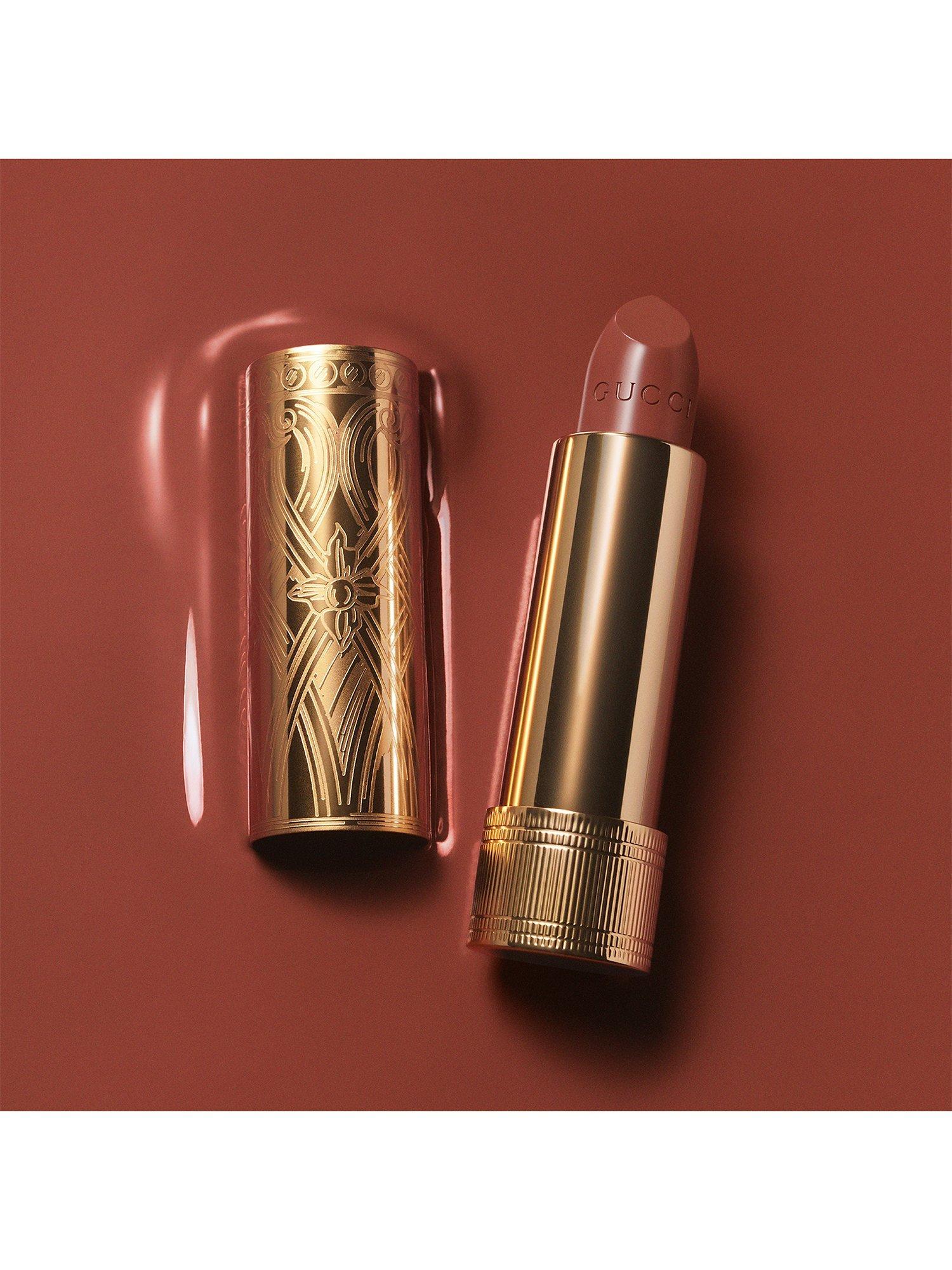 Product image 2 of 9, which shows Gucci Rouge À Lèvres Satin Lipstick, 121 Elena Sand
