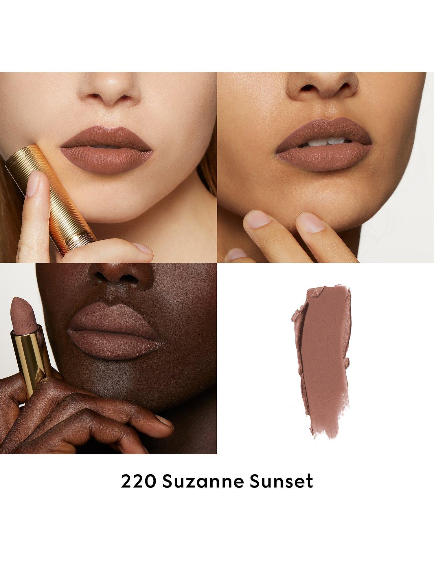 Product image 2 of 7, which shows Gucci Rouge À Lèvres Matte Lipstick, 220 Suzanne Sunset