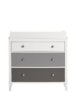 Little Seeds Monarch Hill Poppy 3 Drawer Changing Table - view 2, White/Grey/Charcoal