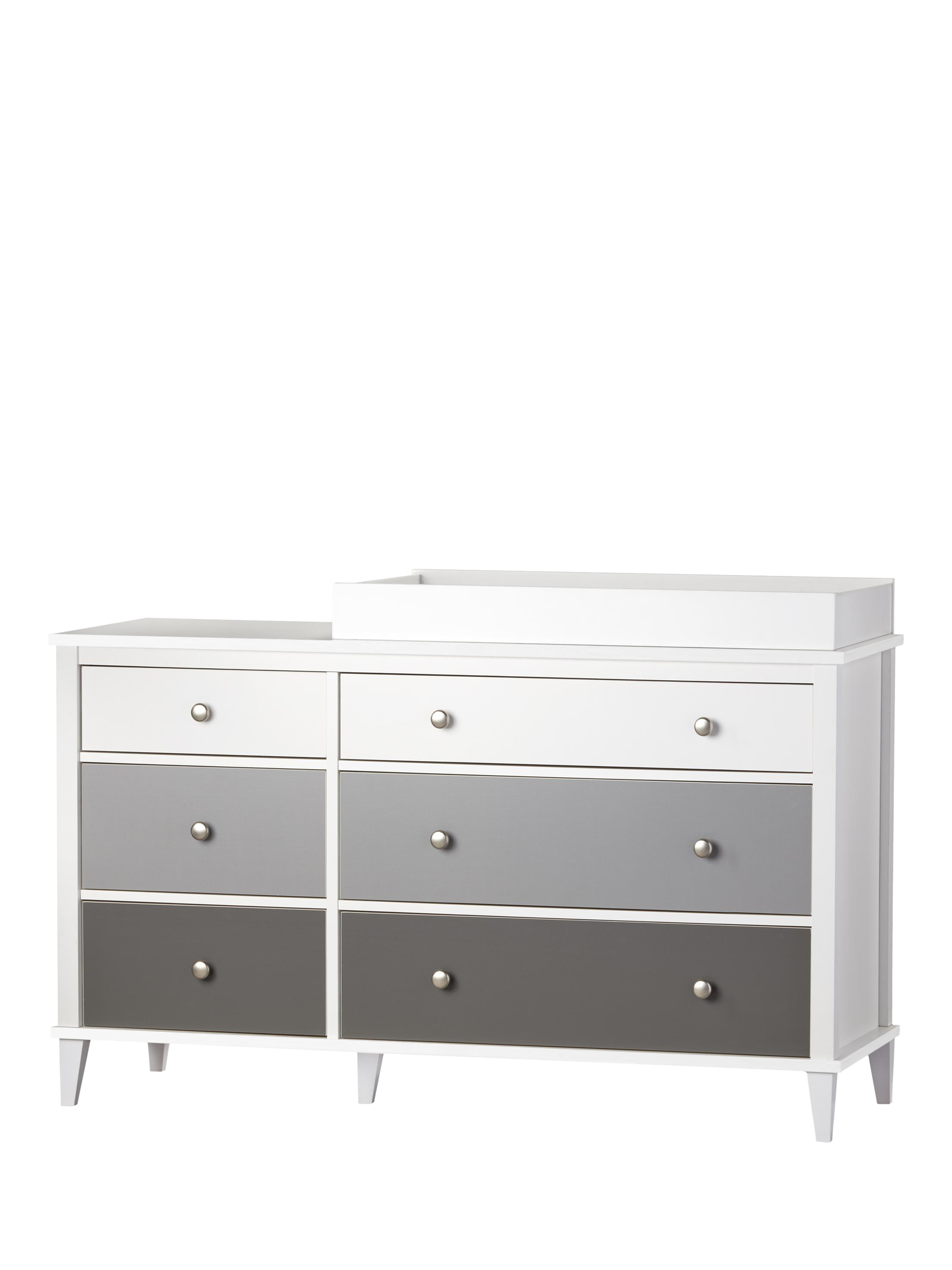 Little Seeds Monarch Hill Poppy 6 Drawer Changing Table White Grey Charcoal