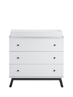 Little Seeds Rowan Valley Lark Urban 3 Drawer Dresser, White/Black - view 2, White/Black
