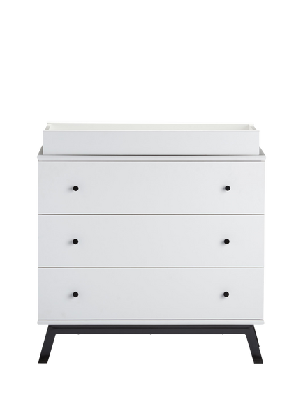 Little Seeds Rowan Valley Lark Urban 3 Drawer Dresser, White/Black - view 2, White/Black