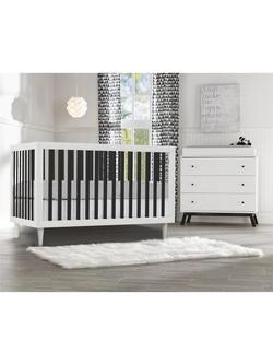 Little Seeds Rowan Valley Lark Urban 3 Drawer Dresser, White/Black, White/Black