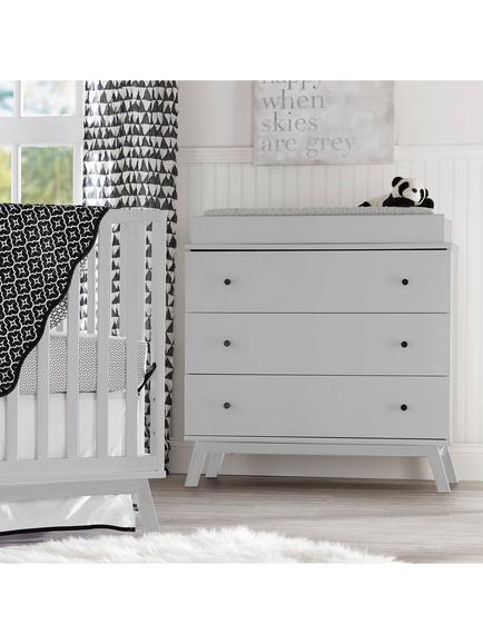 Little Seeds Rowan Valley Lark Urban 3 Drawer Dresser, Two-tone Grey