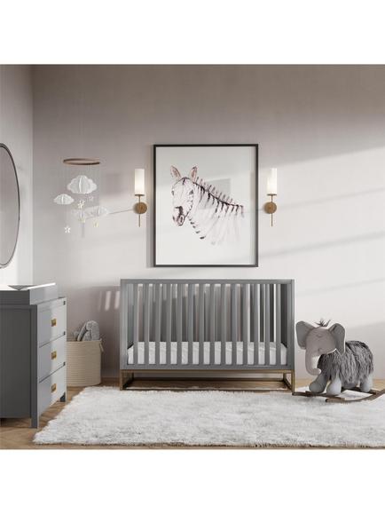 Little Seeds Monarch Hill Haven 3-in-1 Convertible Cotbed, Dove Grey