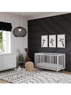 Little Seeds Rowan Valley Flint 3-in-1 Convertible Cotbed, Two-tone Grey