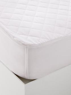 John Lewis Kids' Pure Cotton Comfort Mattress Protector and Pillow Protector Set, Single - view 2, White