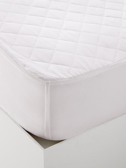 John Lewis Kids' Pure Cotton Comfort Mattress Protector and Pillow Protector Set, Single - view 2, White