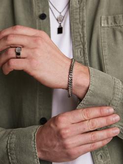 Orelia & Joe Chunky Flat Curb & Solid Clasp Bracelet - view 2, Silver