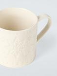 John Lewis Star Debossed Stoneware Mug, 350ml, White