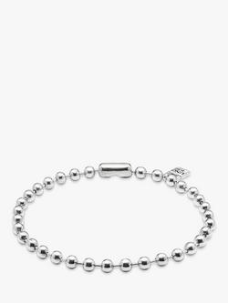 UNOde50 Copito De Nieve Large Bead Chain Necklace, Silver - view 2, Silver