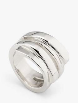 UNOde50 Maratua Island Chunky Wrap Effect Ring - view 2, Silver