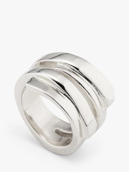 UNOde50 Maratua Island Chunky Wrap Effect Ring - view 2, Silver