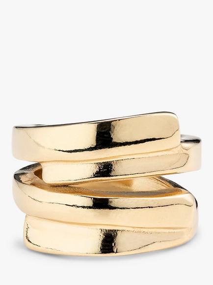 UNOde50 Maratua Island Chunky Wrap Effect Ring, Gold