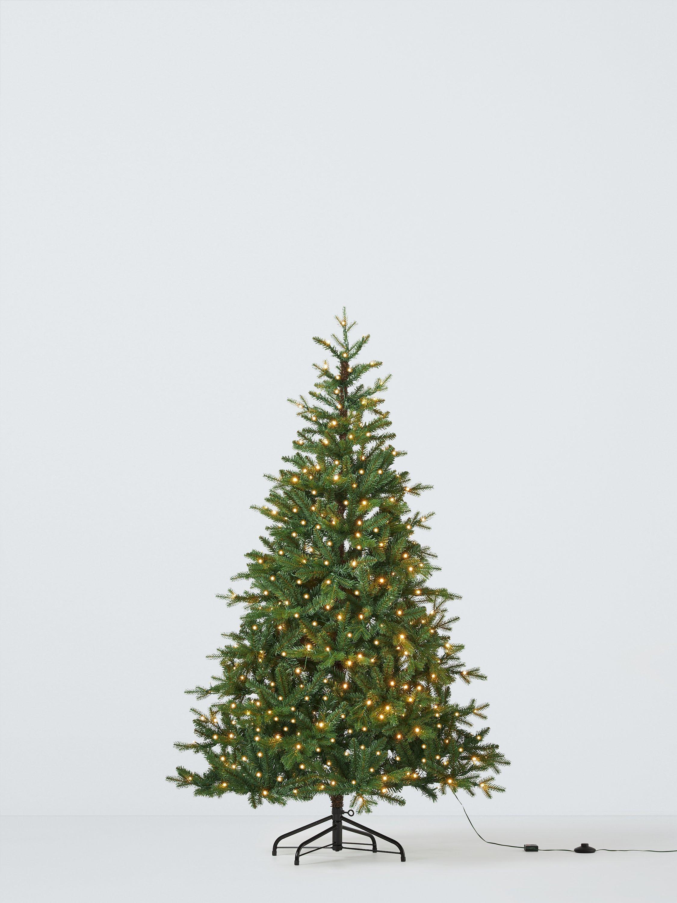 John Lewis Pre-lit Woodland Pine Christmas Tree, 6ft