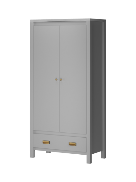 Little Seeds Monarch Hill Haven 1 Drawer Wardrobe - view 2, Dove Grey