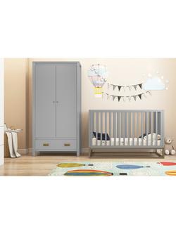Little Seeds Monarch Hill Haven 1 Drawer Wardrobe, Dove Grey