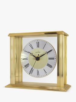 Acctim Hamilton Roman Numeral Mantel Clock, Brass Effect, Brass Effect