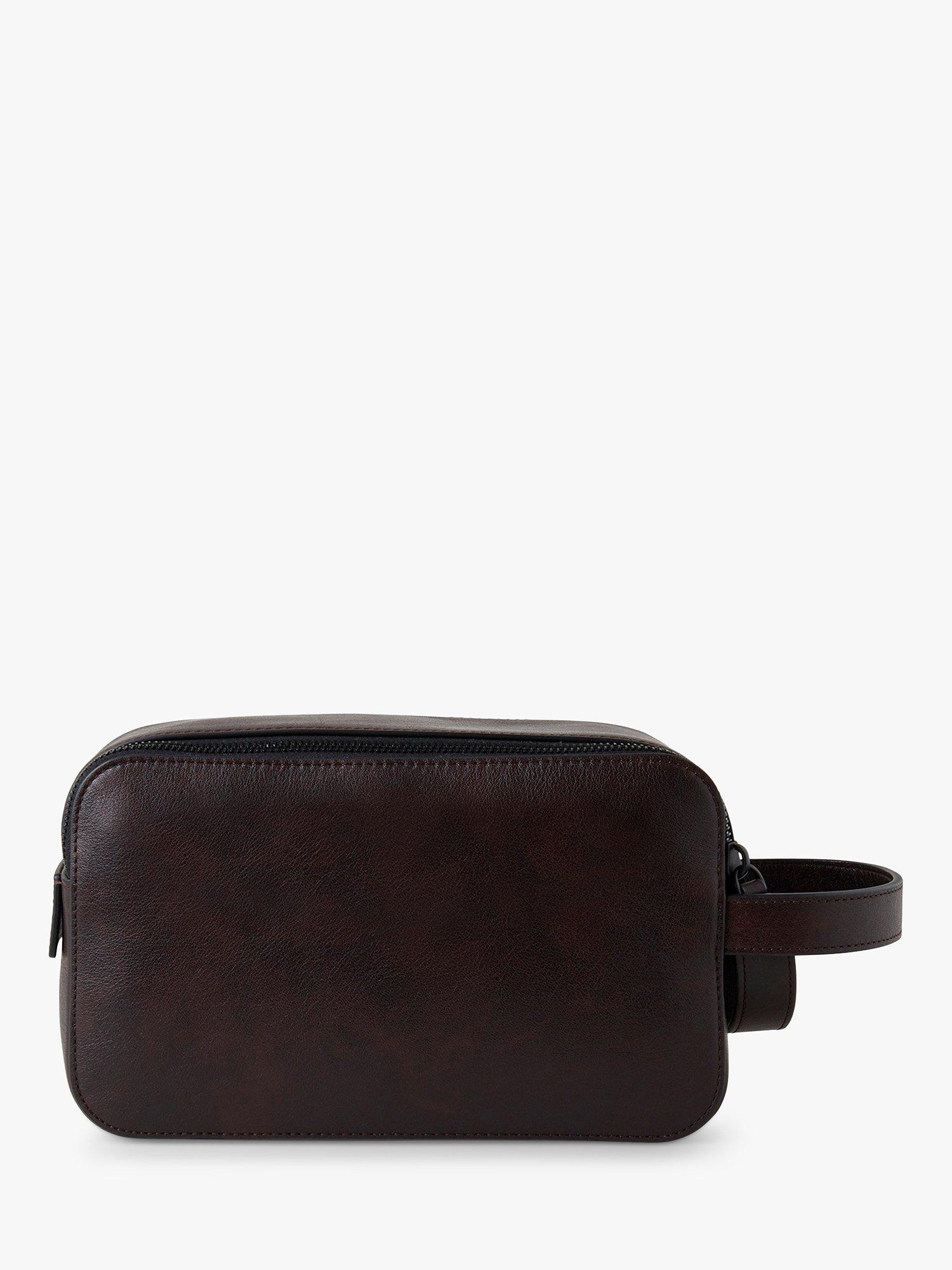 Product image 2 of 4, which shows Mulberry Smooth Leather Double Zip Wash Case, Dark Chocolate